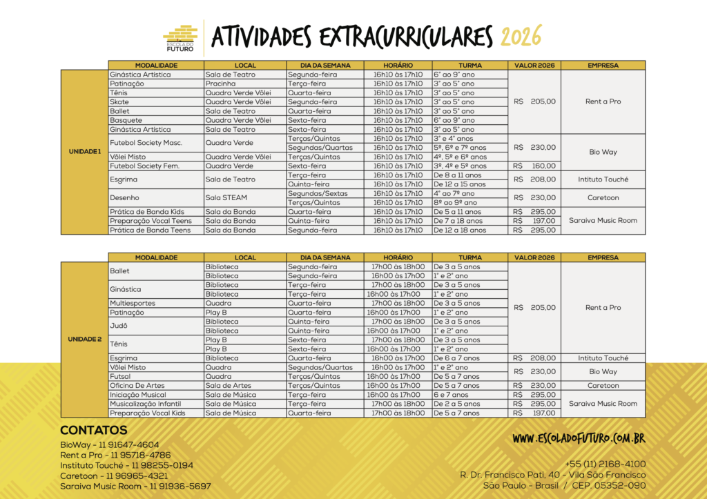 Atividades Extracurriculares EDF